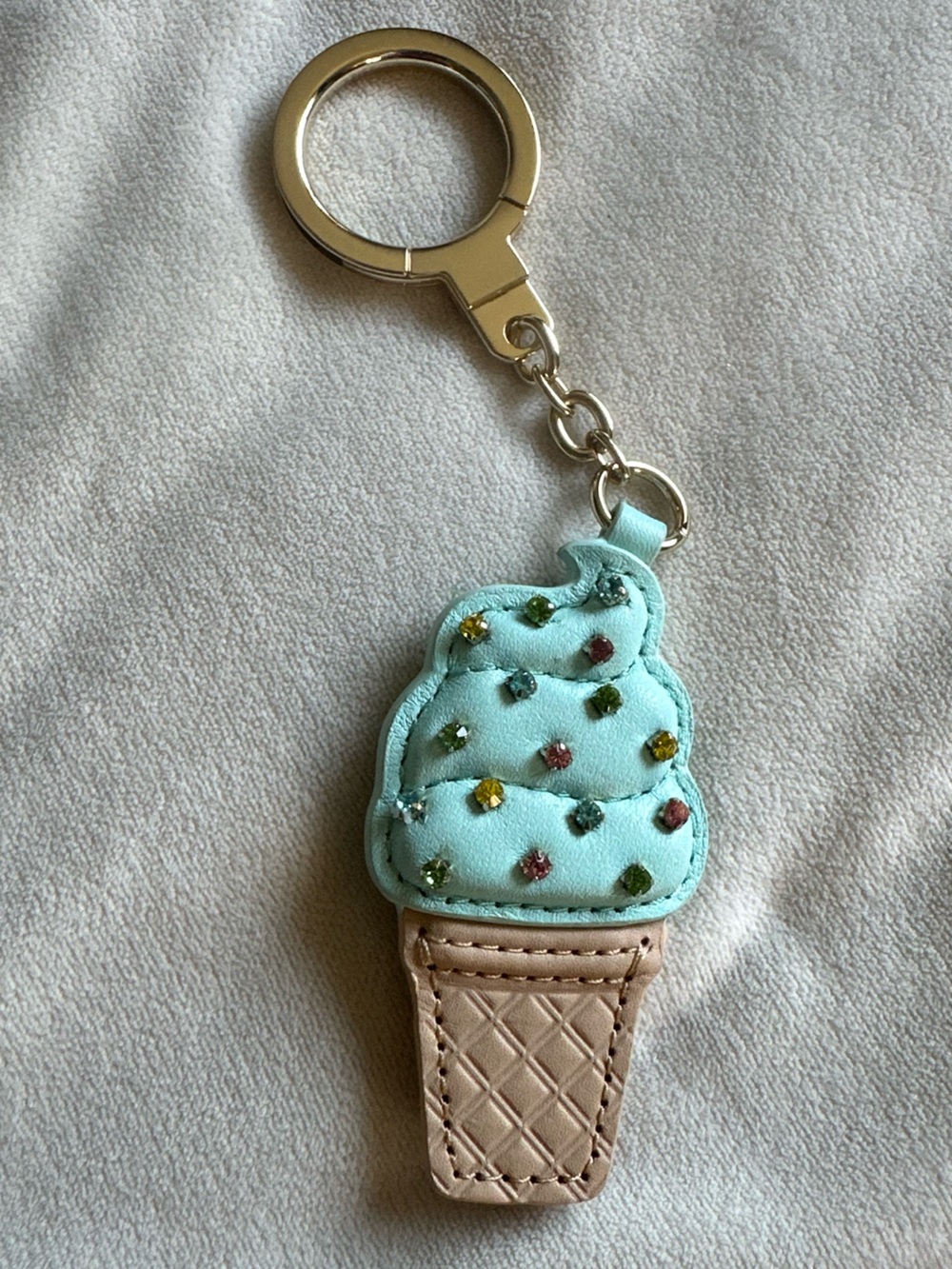 Kate Spade Ice Cream Cone Keychain